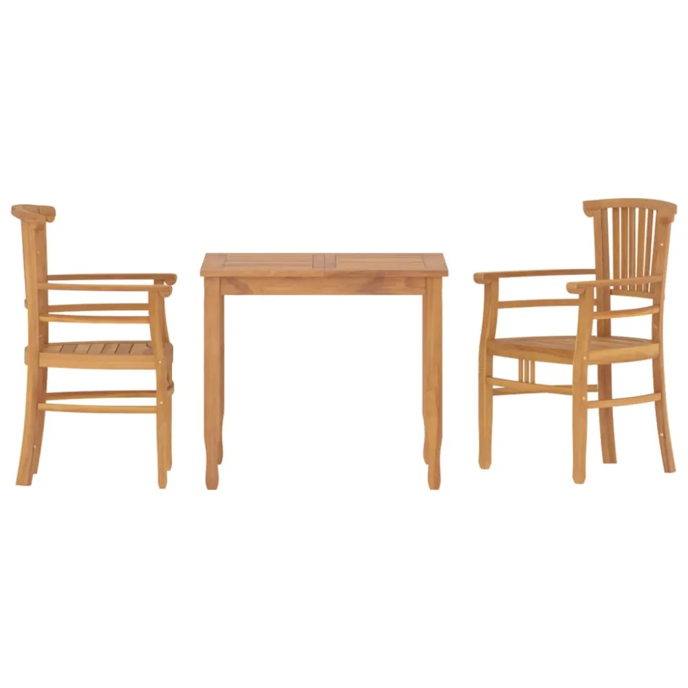 Juego de Comedor vidaXL juego de comedor para jardín 3 pzas madera maciza de teca