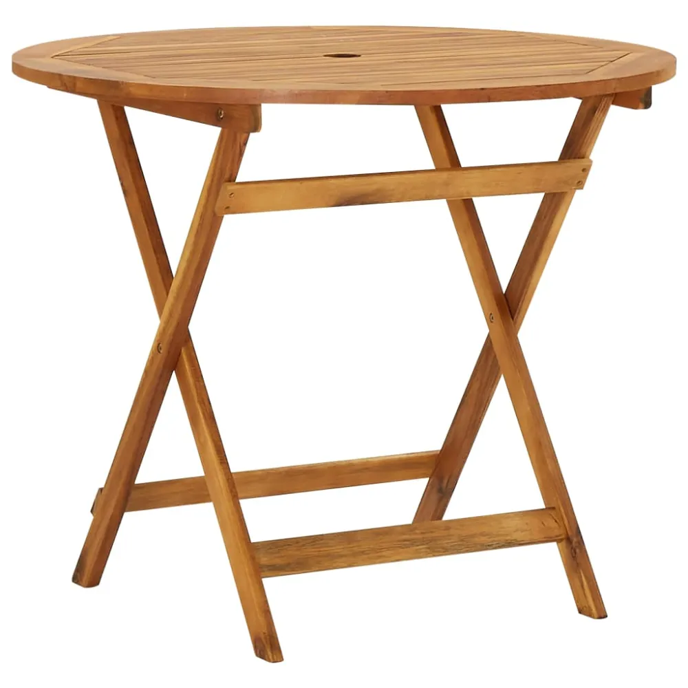 Juego de Exterior Resistentes la Intemperie vidaXL comedor de jardín plegable 5 piezas de madera maciza de acacia