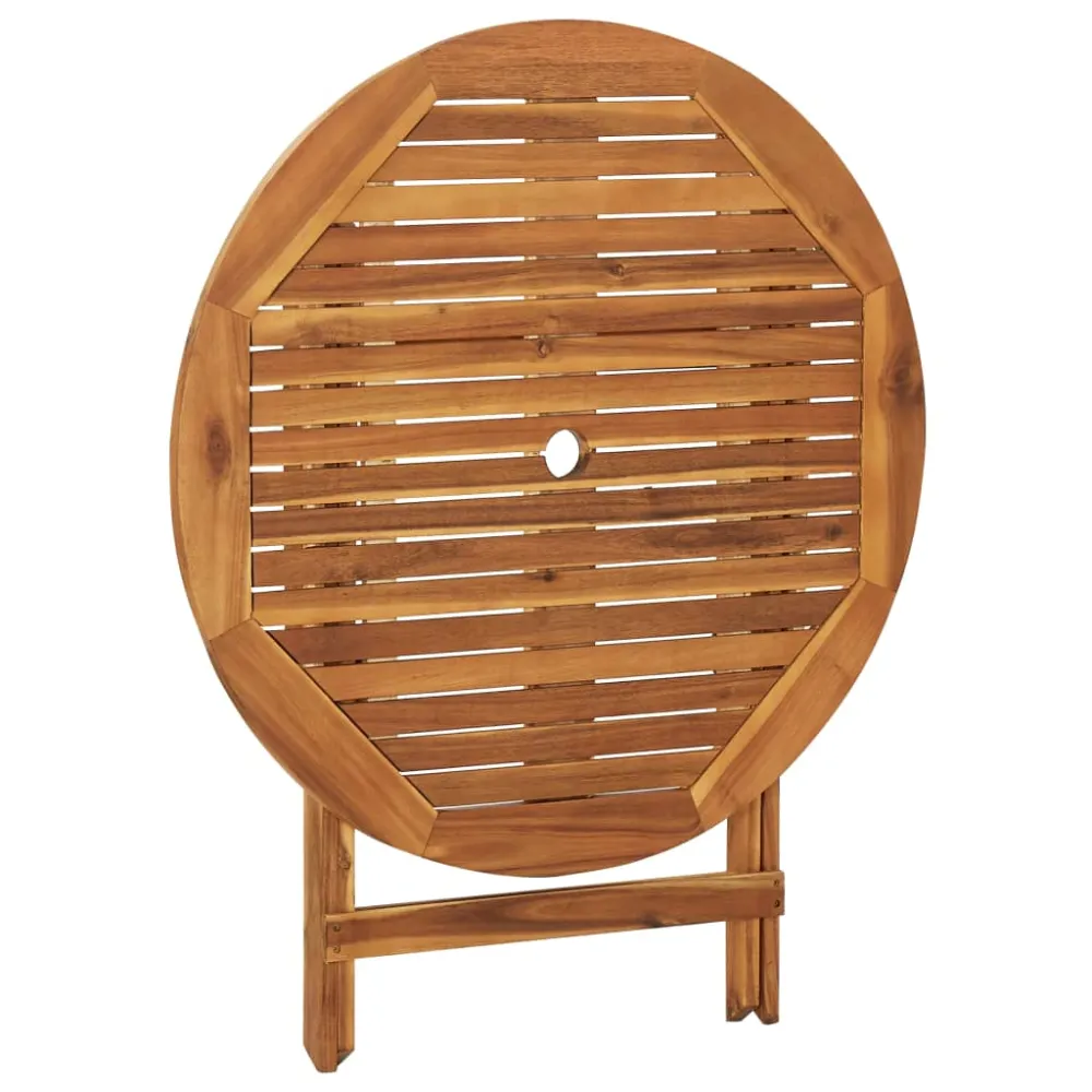 Juego de Exterior Resistentes la Intemperie vidaXL comedor de jardín plegable 5 piezas de madera maciza de acacia