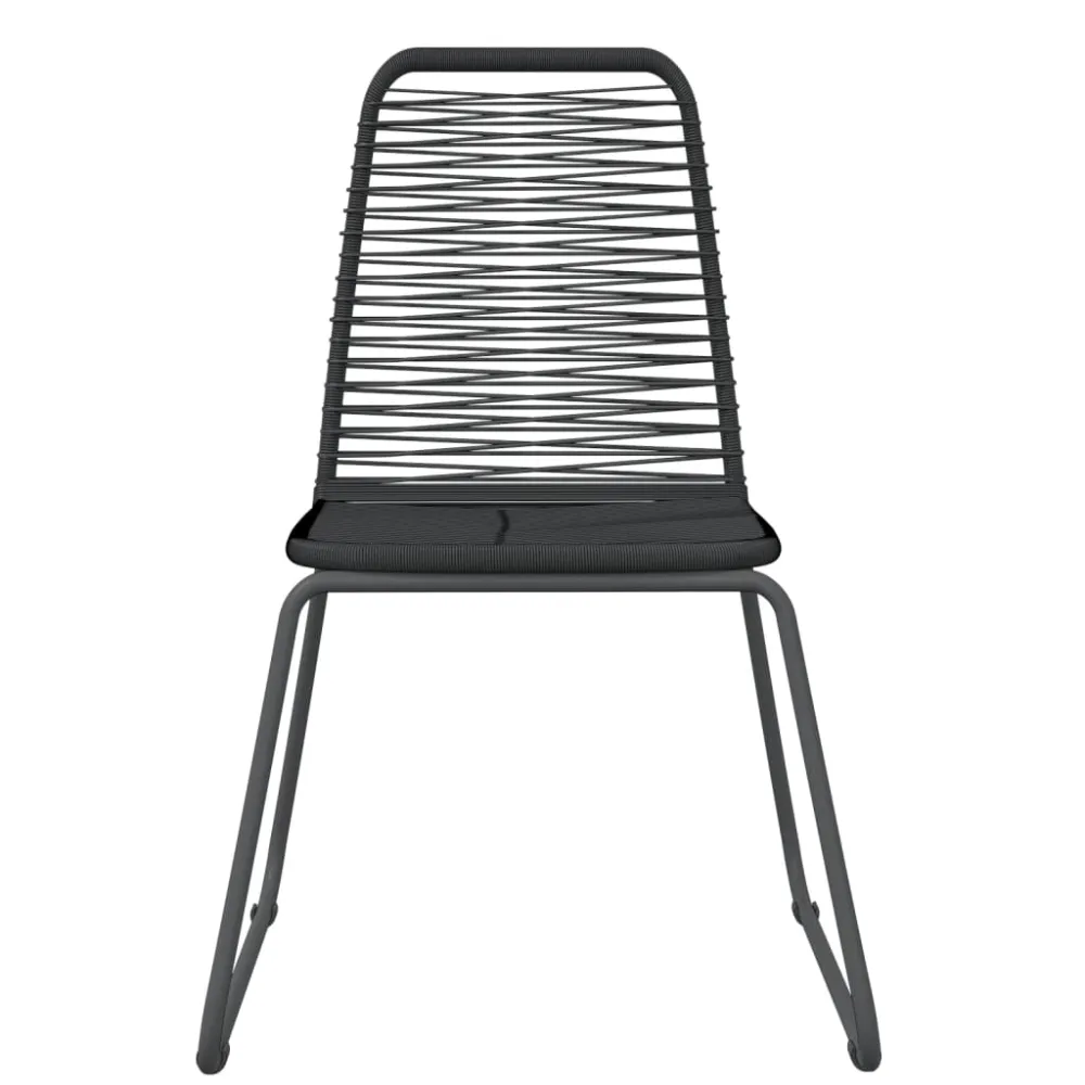 Juego de Exterior Resistentes la Intemperie vidaXL juego de comedor para jardín 9 piezas negro