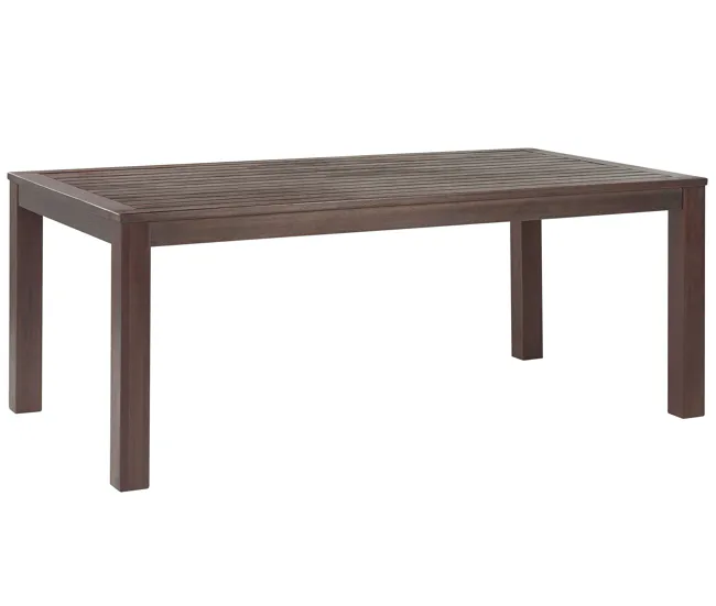 Mesa de comedor de madera de eucalipto oscura 180 x 100 cm TUSCANIA Resistente la Intemperie