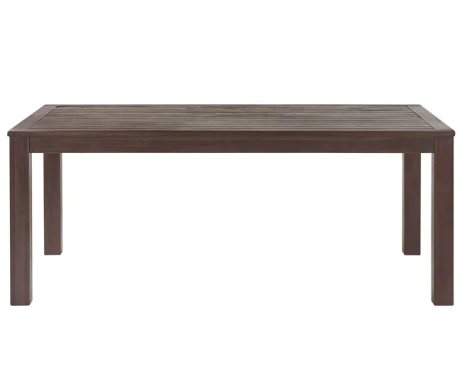 Mesa de comedor de madera de eucalipto oscura 180 x 100 cm TUSCANIA Resistente la Intemperie