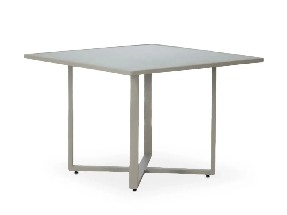Mesa Comedor Outdoor Alin Cuadrada + 4 Sillas con Mesa de Centro