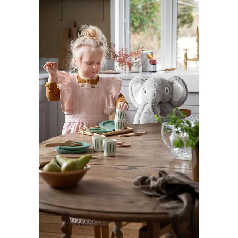 Sebra Juego de comedor para 4 en madera Material de Aluminio y Tela