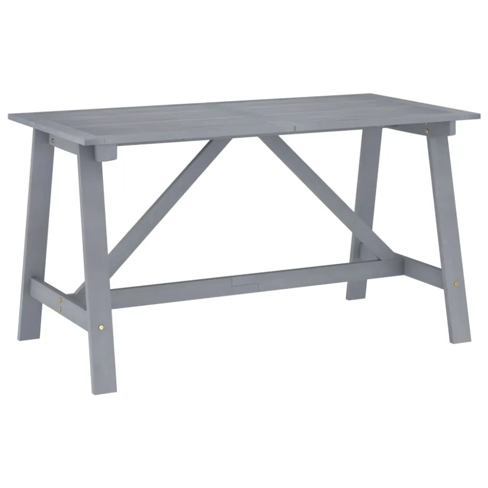 Set Completo de Jardín con vidaXL juego de comedor de jardín 5 pzas madera maciza de acacia gris