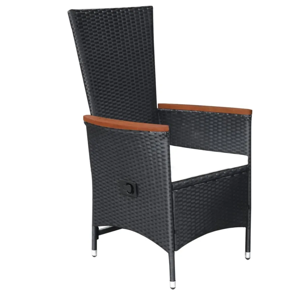 Set Completo de Jardín con vidaXL juego de comedor para jardín 5 piezas negro