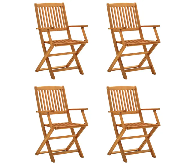 Set de Terraza Juego de comedor de jardin 5 piezas madera maciza de acacia