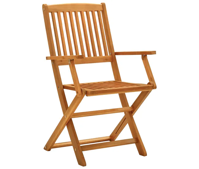 Set de Terraza Juego de comedor de jardin 5 piezas madera maciza de acacia