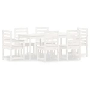 Set de Terraza Juego de comedor de jardin 7 piezas madera maciza de pino