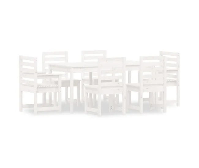 Set de Terraza Juego de comedor de jardin 7 piezas madera maciza de pino