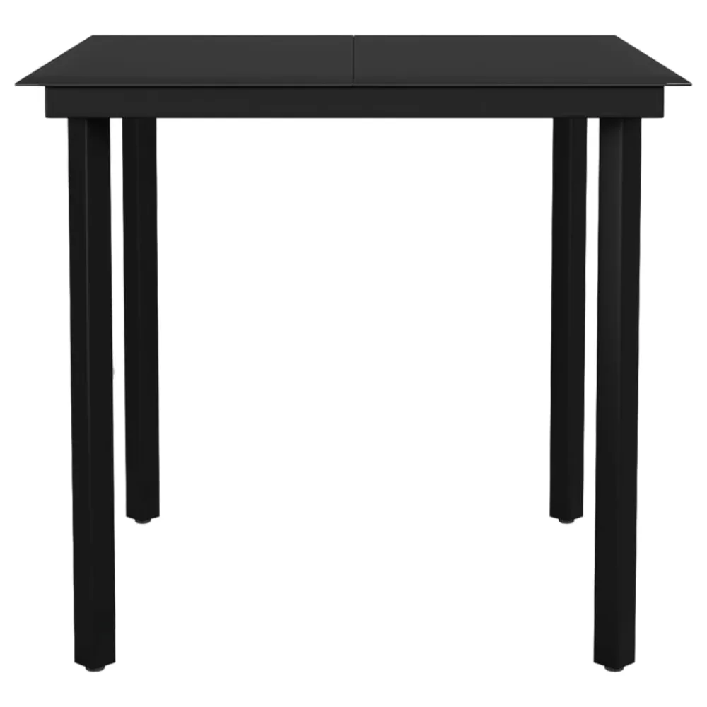 Set de Terraza vidaXL juego de comedor de jardín 5 piezas negro