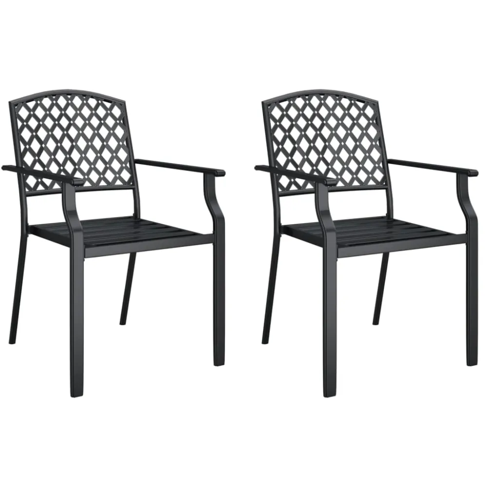 vidaXL juego de comedor de jardín 3 piezas acero gris antracita en Ratán Sintético