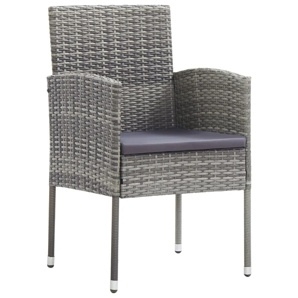 vidaXL juego de comedor de jardín 9 piezas gris antracita con Sombrilla Incluida