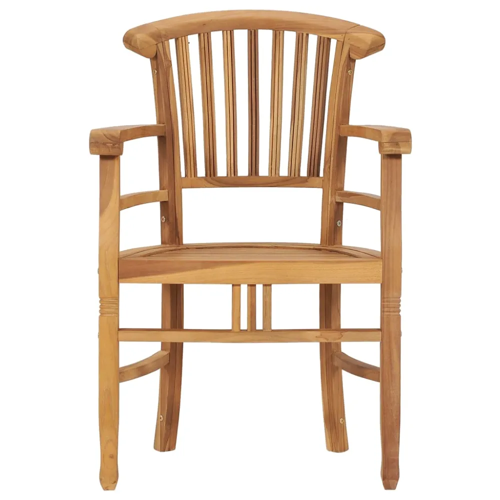vidaXL juego de comedor de jardín 5 piezas madera maciza de teca Resistente la Intemperie
