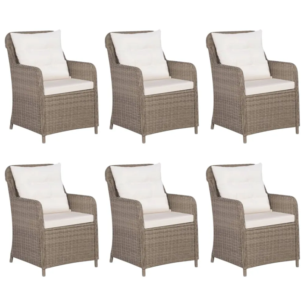 vidaXL juego de comedor para jardín 9 piezas ratán sintético marrón Resistente la Intemperie