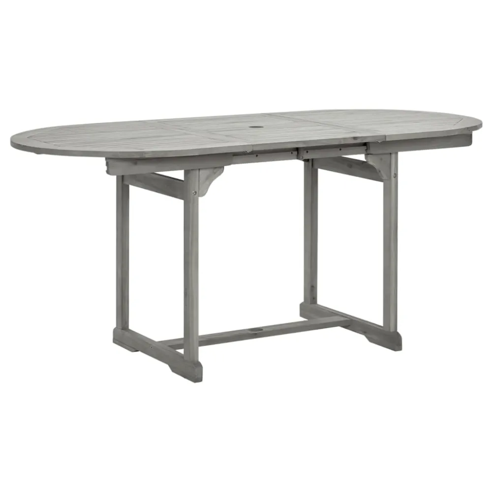 vidaXL juego de comedor para jardín 7 piezas madera maciza acacia en Color Café y Beige