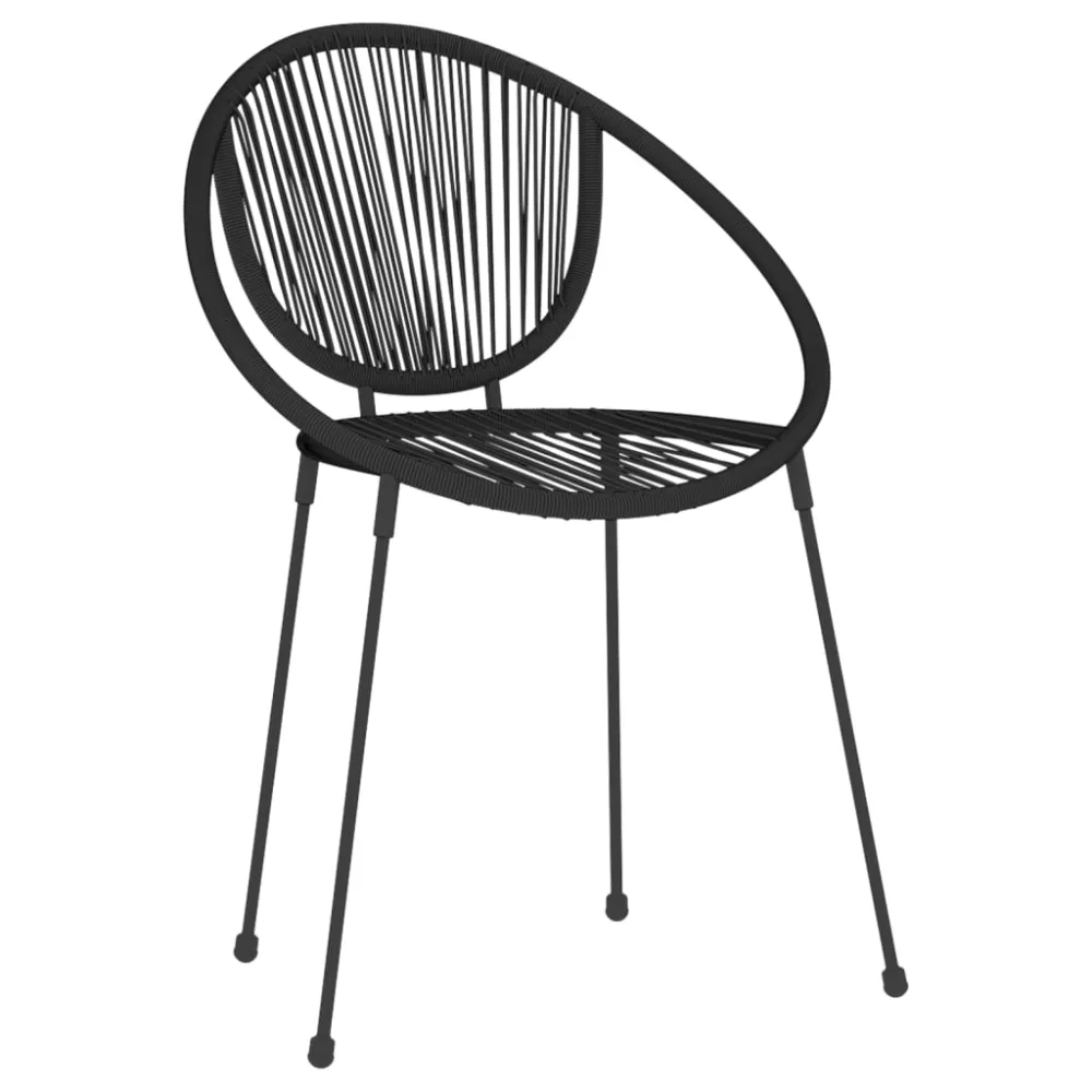 vidaXL juego de comedor para jardín 3 piezas negro con Cojines Prueba de Agua