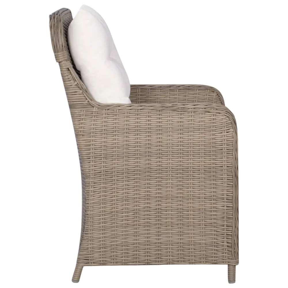 vidaXL juego de comedor para jardín 9 piezas marrón para Terraza y Piscina