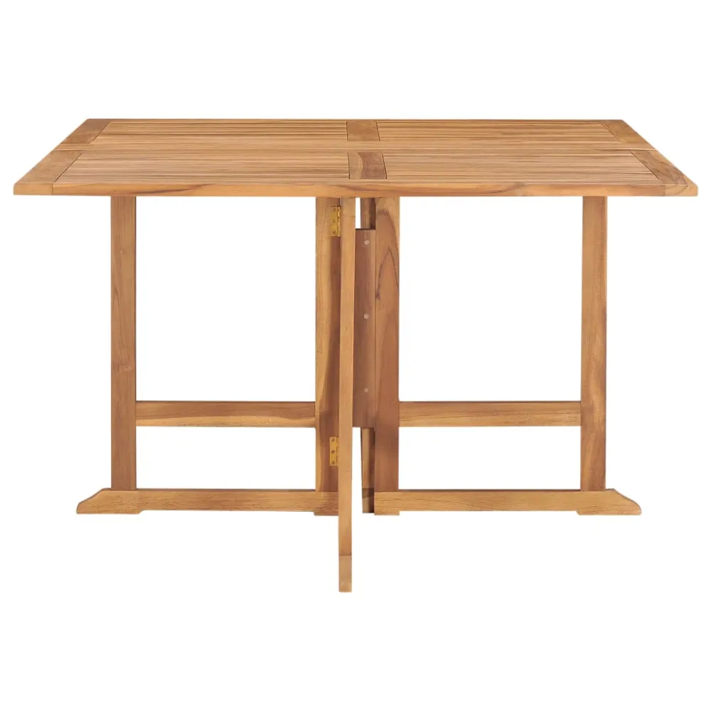 vidaXL set de comedor de jardín plegable 5 pzas madera maciza de teca para 8 Personas