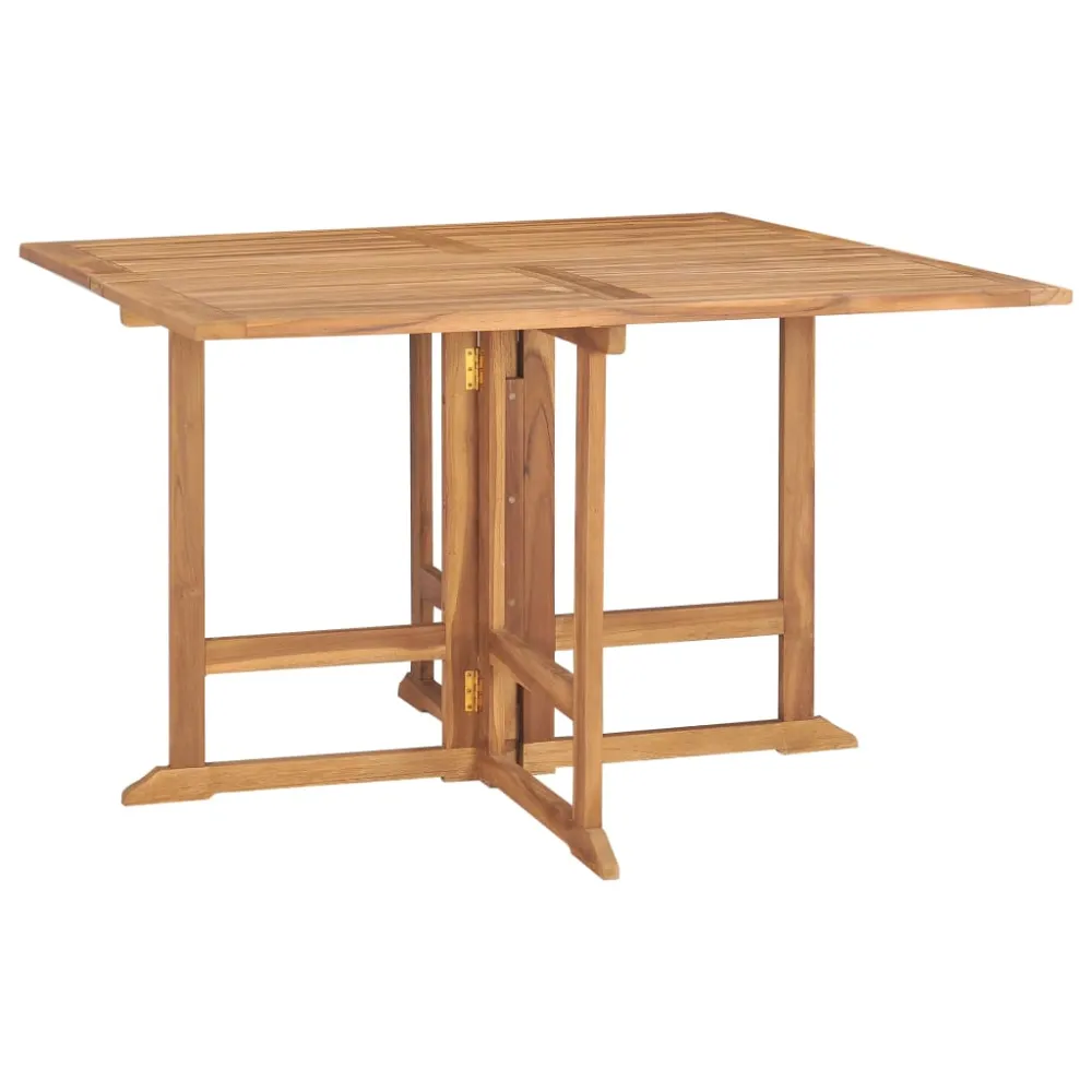 vidaXL set de comedor de jardín plegable 5 pzas madera maciza de teca para 8 Personas