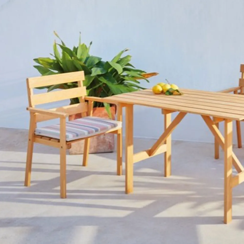 Well home conjunto de jardín en madera | Incluye Mesa y 4 Sillas |