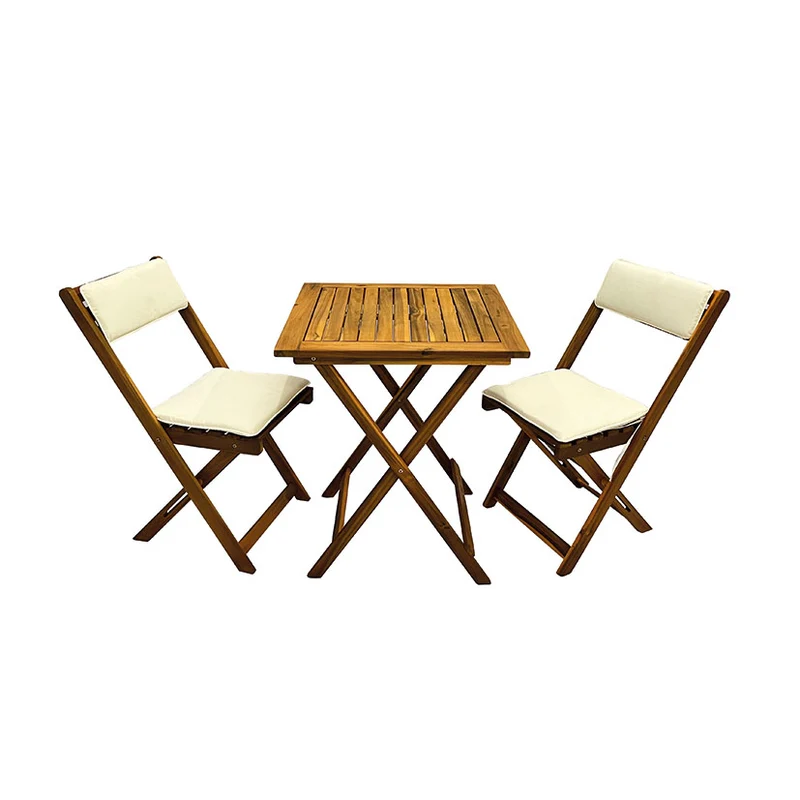 Conjunto de jardín plegable serie Atemporal en Ratán Sintético
