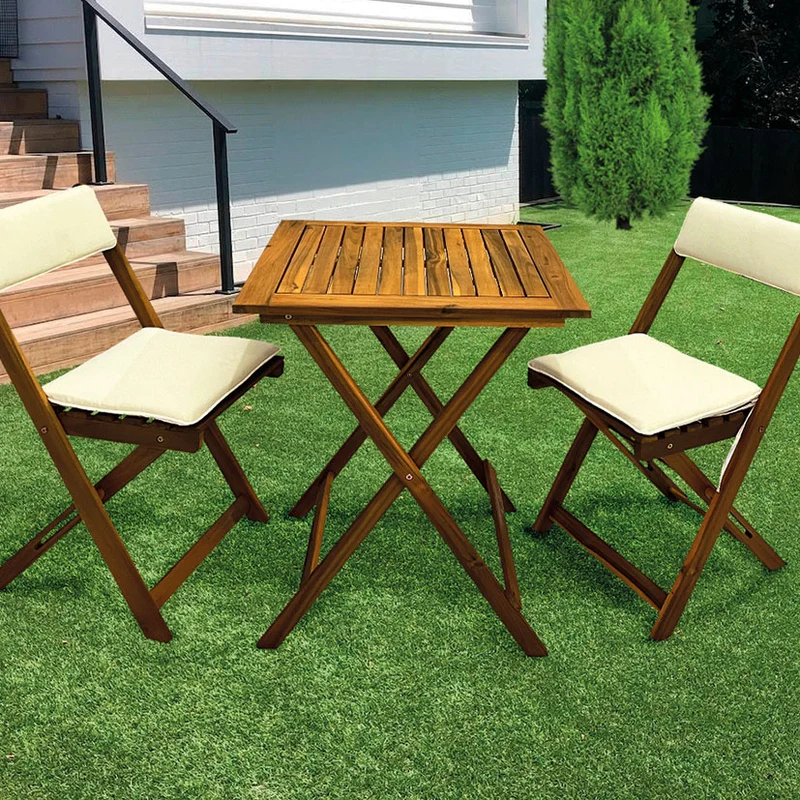 Conjunto de jardín plegable serie Atemporal en Ratán Sintético