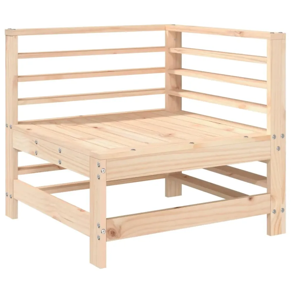 Conjunto de jardín Space 6 piezas madera maciza de pino para Terraza y Piscina