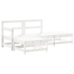 Conjunto Modular Juego de muebles de jardin 4 piezas madera maciza abeto Douglas