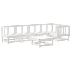 Conjunto Modular Juego de muebles de jardin 6 piezas madera maciza abeto Douglas