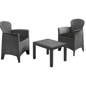 Conjunto Modular Juego de muebles de jardín en poliratán 3 piezas