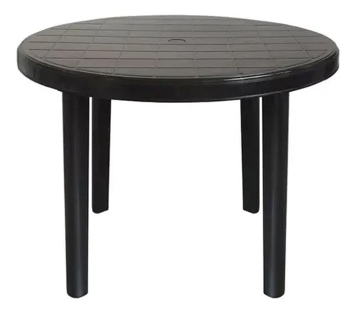 Conjunto Modular Juego Plastico Negro Mesa +2 Sillas Reforzadas Jardin Balcon Negro