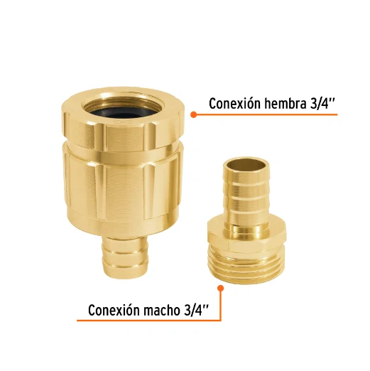 Juego de conectores robustos de aluminio 5/8',macho/hembra Resistente la Intemperie