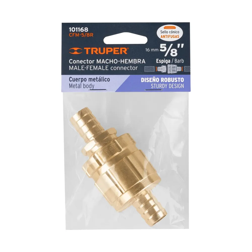 Juego de conectores robustos de aluminio 5/8',macho/hembra Resistente la Intemperie
