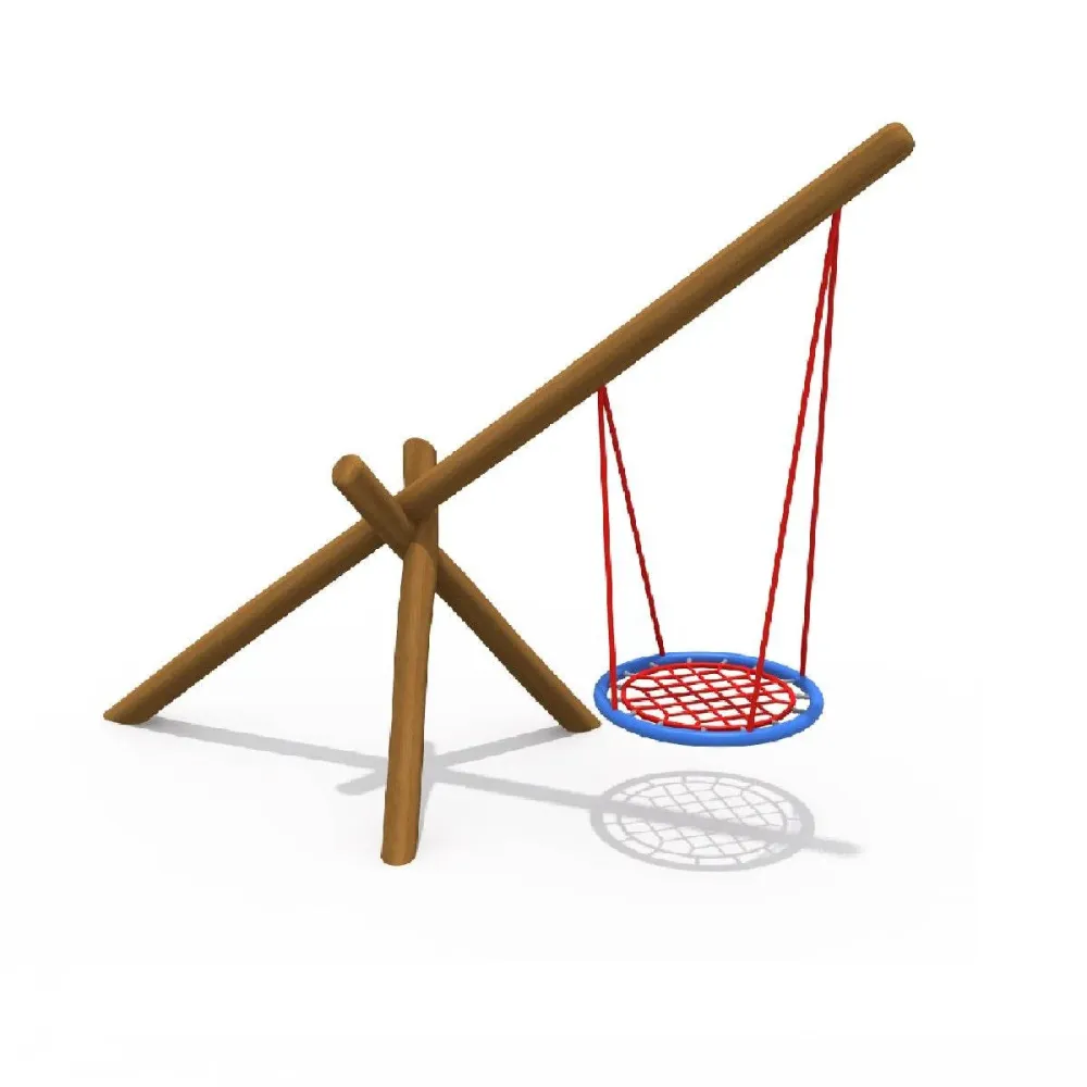 Juego Madera Bosque Columpio Fácil Mantenimiento