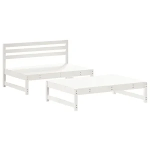 Juego de muebles de jardin 2 piezas madera maciza de pino Resistente la Intemperie