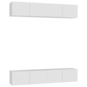 Juego de muebles de salón 4 piezas gris hormigón 80x30x30 cm - Incluye Mesa y Sillas