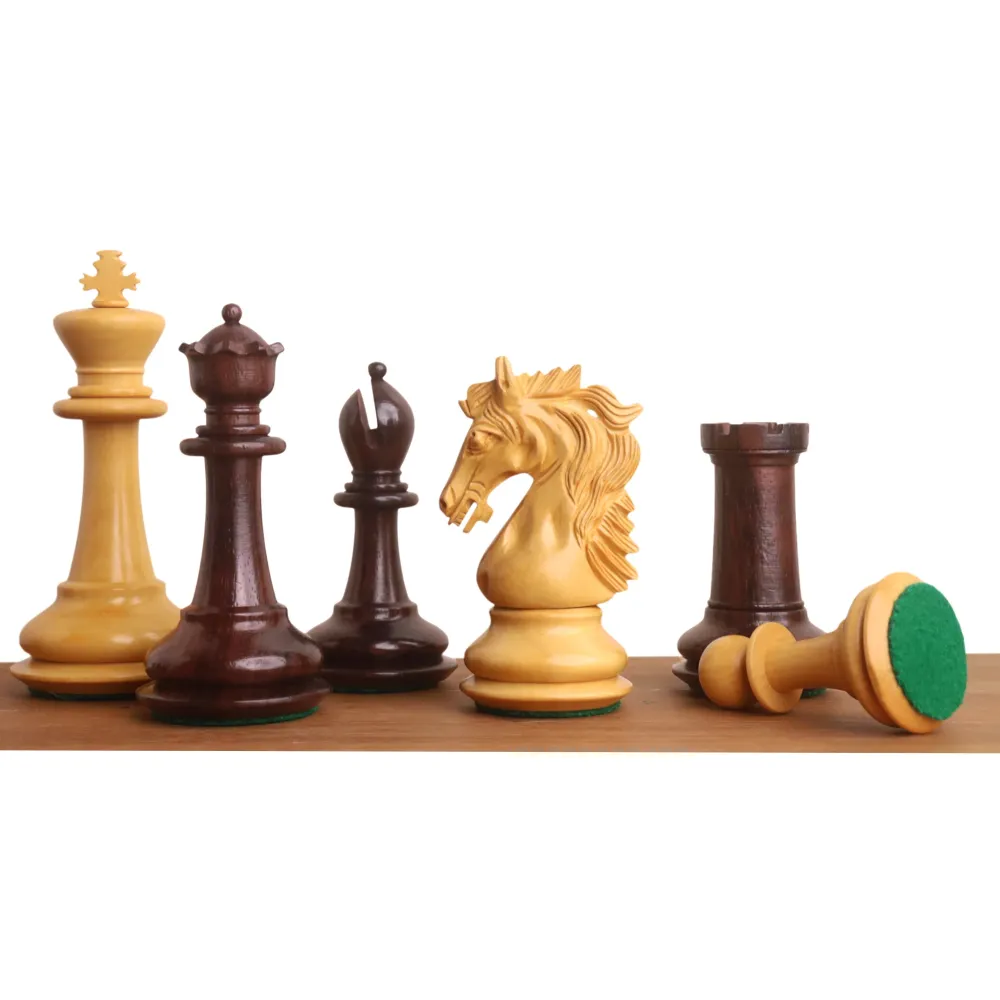 Slightly Imperfect 3.9" Heritage Series Staunton Chess set- Chess Pieces Only- Rosewood & Boxwood