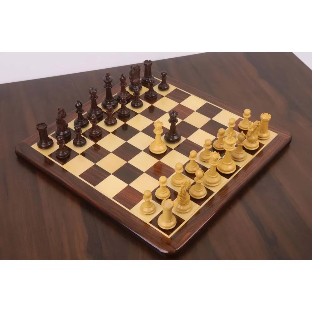 Slightly Imperfect 3.9" Heritage Series Staunton Chess set- Chess Pieces Only- Rosewood & Boxwood