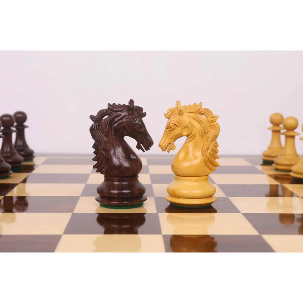 Slightly Imperfect 3.9" Heritage Series Staunton Chess set- Chess Pieces Only- Rosewood & Boxwood
