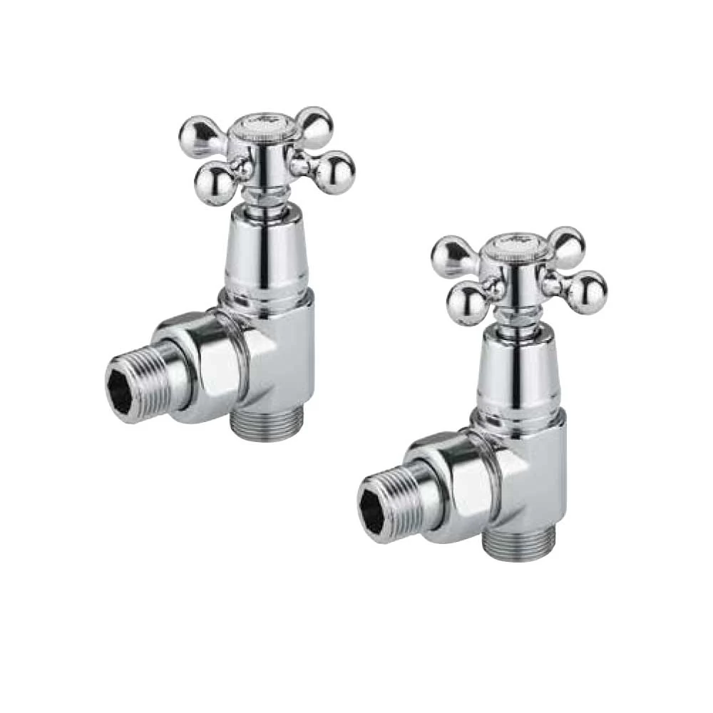 Alta Resistencia UV Kit Valvola e Detentore design Cromati per termoarredo RCR POLETTI Old Style