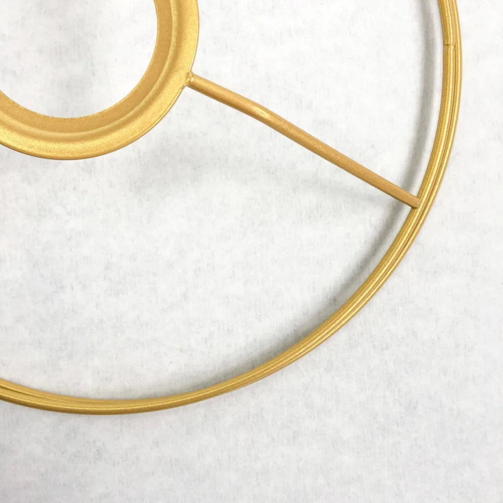 Dannells Kit de dos anillos de 20cm metalicos dorados para tambor de lampara | Kit Completo de Instalación