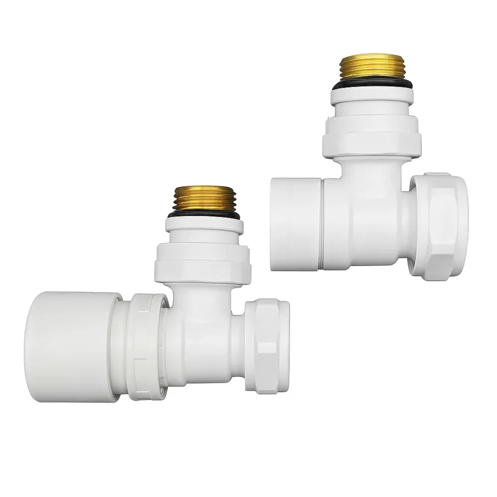 Filtro de Estanque Kit válvula termostatizable y detentor en escuadra 3/4"™' EK con adaptadores 16x2 mm Lazzarini - Blanco