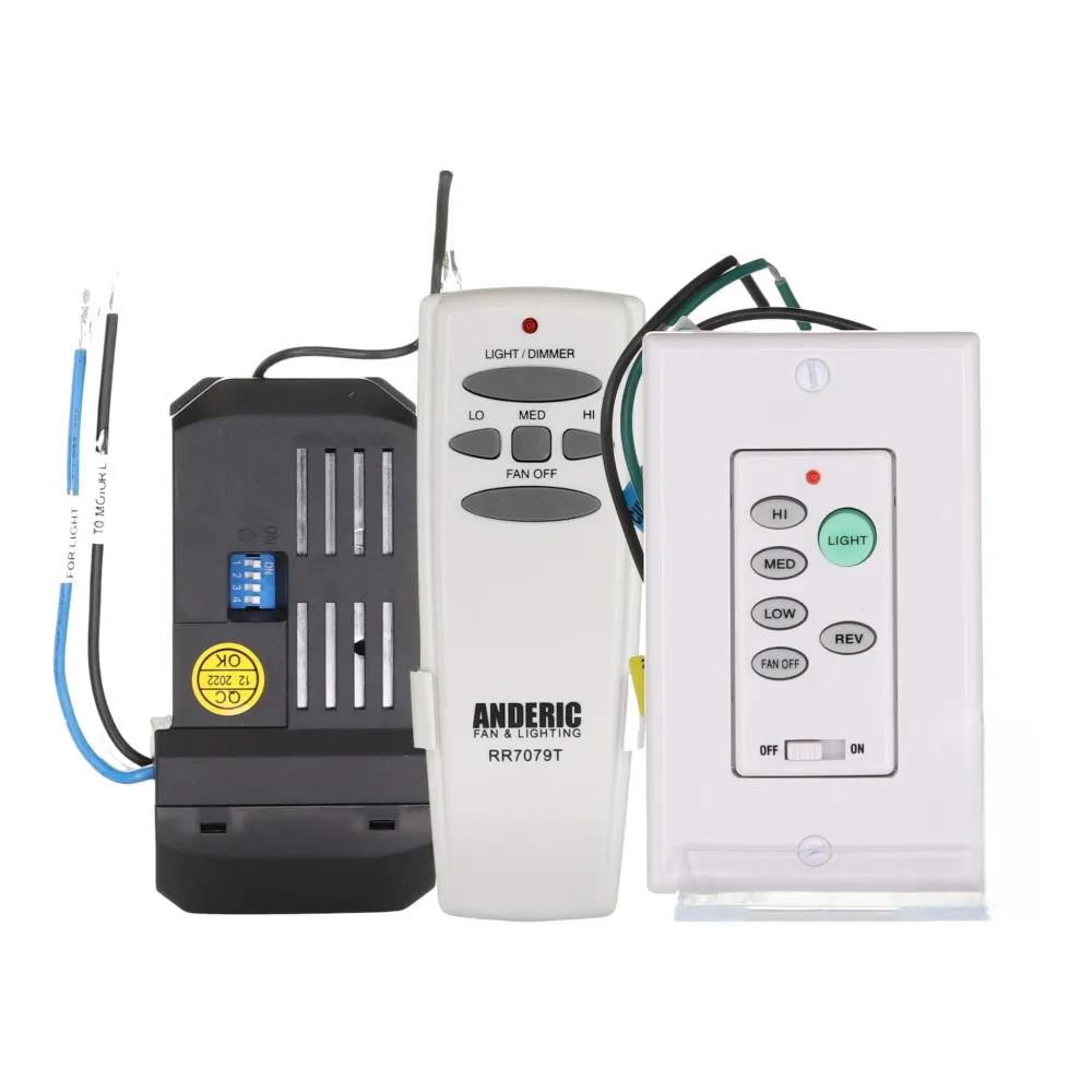 Kit de control remoto multicompatible Anderic para ventilador de techo de 3 velocidades con controlador de pared y control...