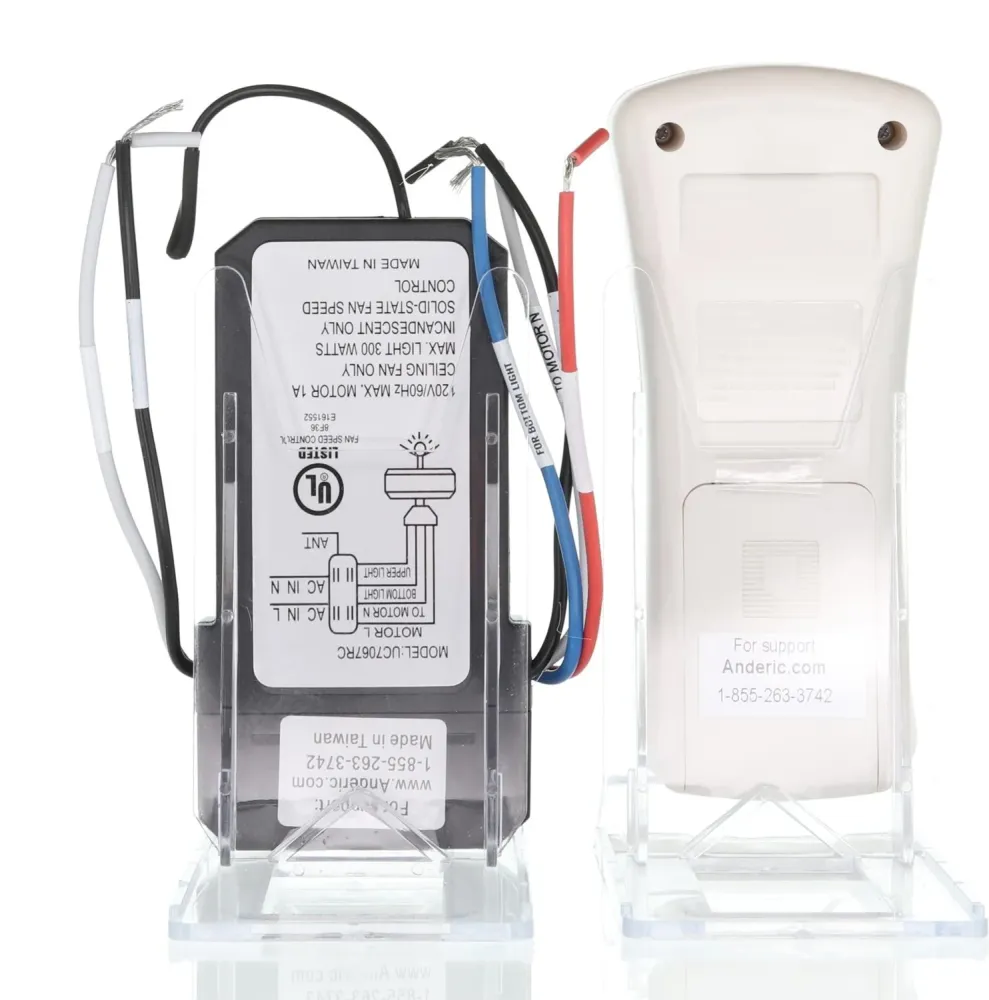 Kit de control remoto para ventilador de techo Anderic RR7080T/UC7067GMRX para Hampton Bay Windward III - WindwardIIIKit c...
