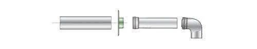 Kit de raccordement chaudière perpendiculaire diamètre 80 / 125 mm DY849 réf. 100003271 DE DIETRICH para Peces Koi