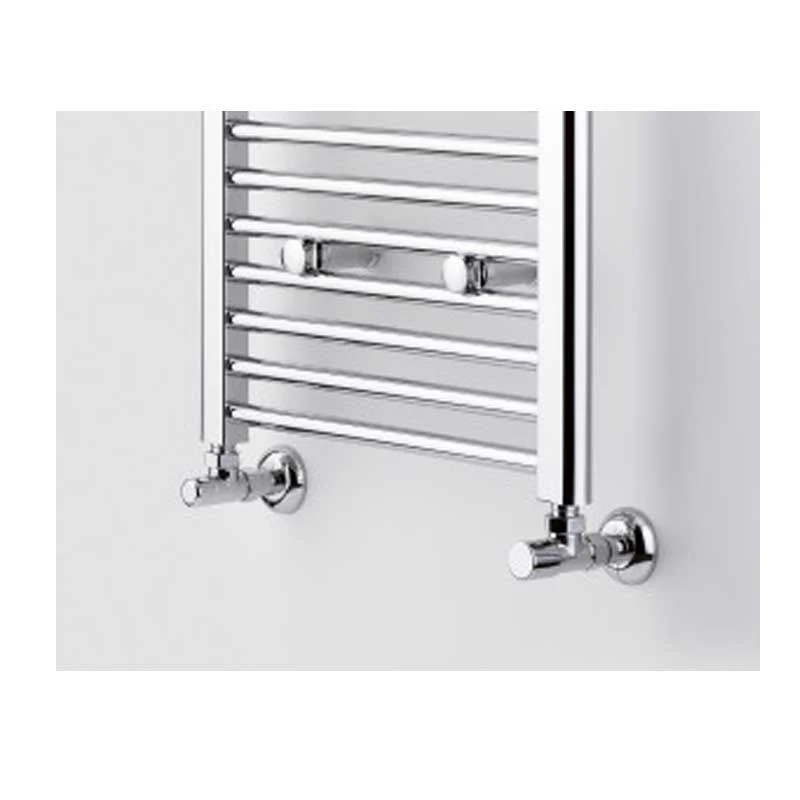 Kit Valvola e Detentore design Cromati per termoarredo RCR POLETTI con Bomba de 2000L/H
