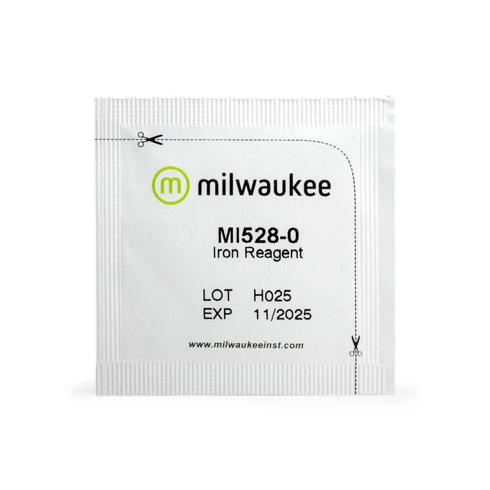 Milwaukee MI528-25 – Kit 25 tests para medición de hierro (0–5 ppm) para 5000 Litros