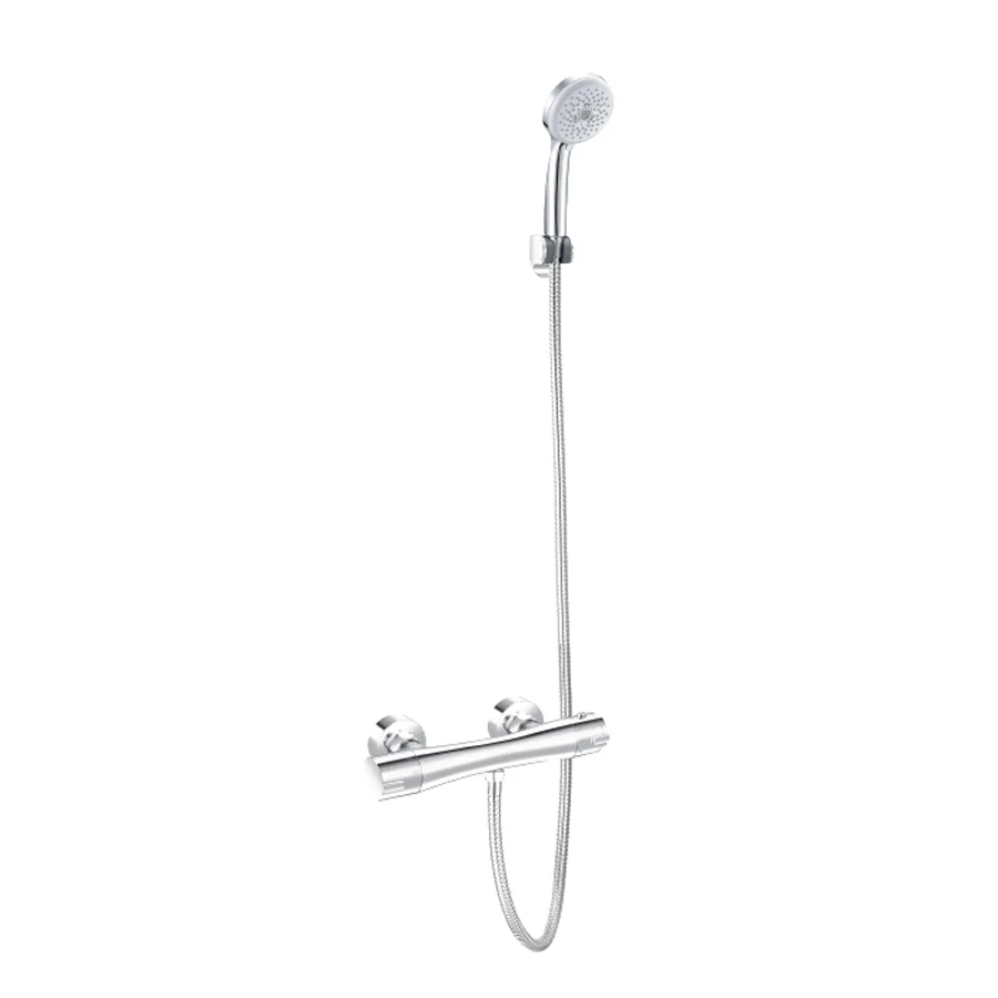 Miscelatore termostatico esterno doccia total di kit doccia con flessibile modello Joe