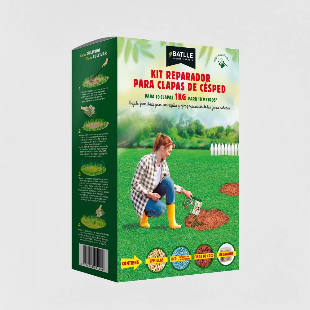 Certificado para Cultivo Interior Semillas de césped Batlle kit reparador